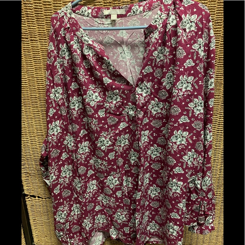 NWT! Woman Within Floral Blouse